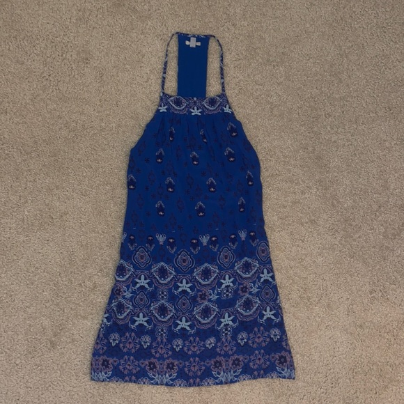 Anthropologie Halter Backless Pattern Summer Dress - Picture 4 of 8